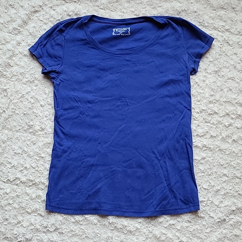 Motherhood Maternity short sleeve t-shirt, blue, size small